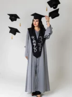 عباية تخرج رمادي أنيق