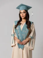 ⁦عباية تخرج بلون بيج ناعم⁩ - الصورة ⁦5⁩