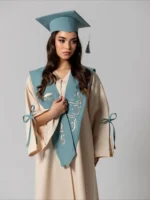 ⁦عباية تخرج بلون بيج ناعم⁩ - الصورة ⁦4⁩