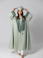 عباية تخرج أخضر فاتح أنيقة